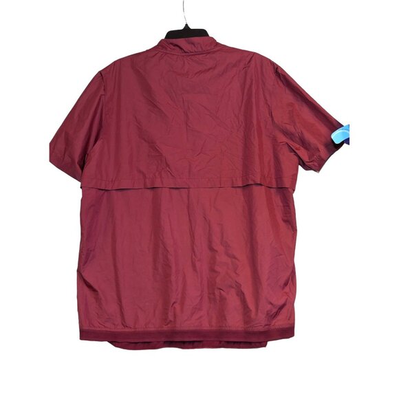 Nike Mens XL Maroon Athletic Pullover Jacket Short Sleeve Windbreaker - Picture 6 of 6